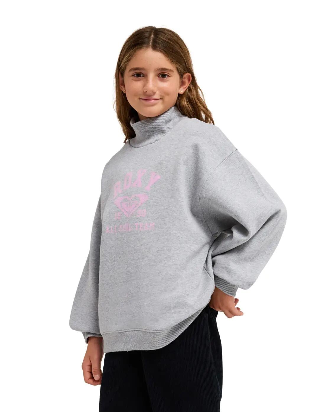 Sudadera de corte relajado BYE BYE RAIN Gris Niña 3/4