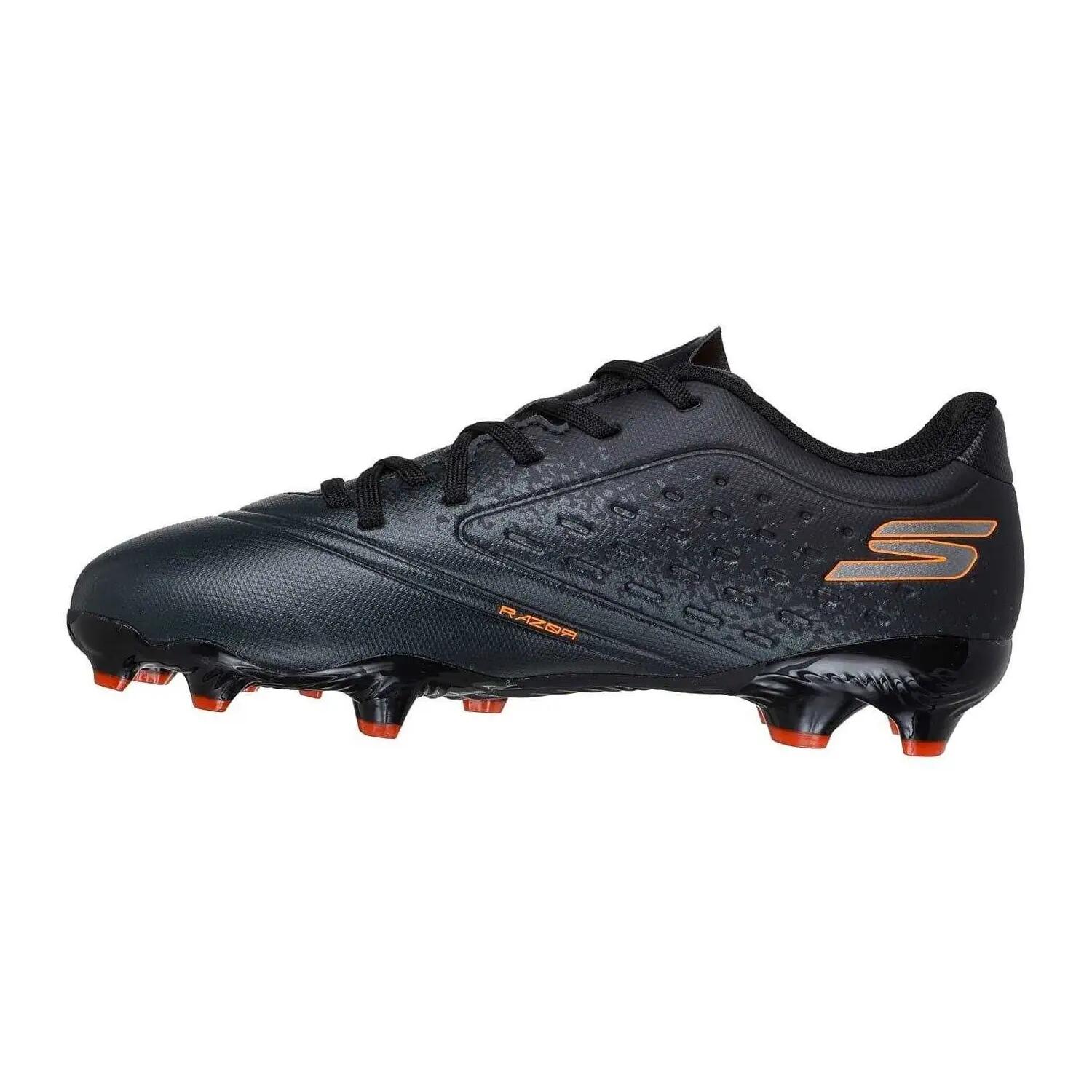 Chaussures De Foot Pour Terrain Ferme RAZOR Enfant (Noir / Orange) 2/5