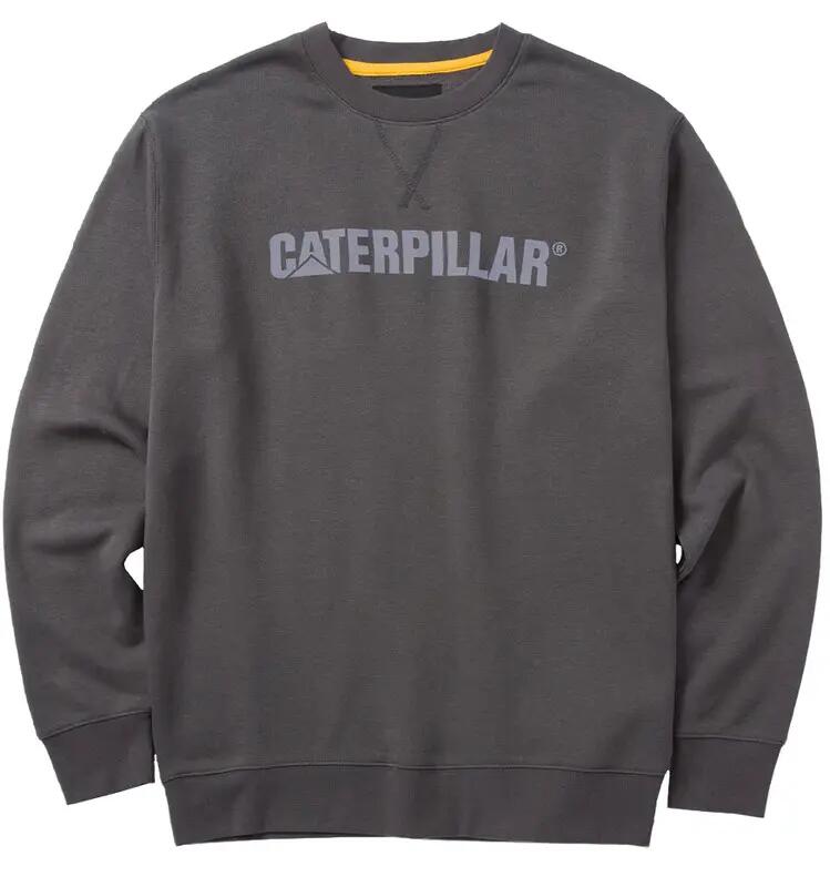 Caterpillar CAT Midweight Sweat-shirt Homme à col rond Gris XL 1/2