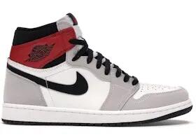 Schoenen - basketbal - unisex - air jordan 1 - wit/zwart/grijs/rood 3/4