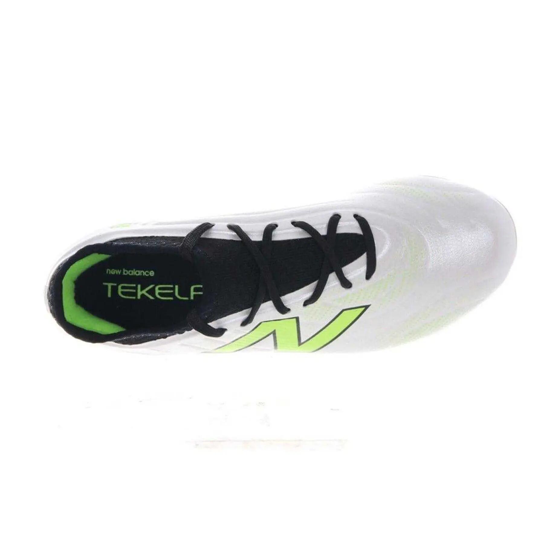 Chaussures De Foot Pour Terrain Ferme Enfant (Blanc / Vert) 3/4