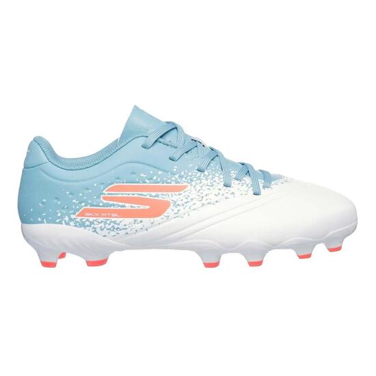 Chaussures De Foot Pour Terrain Ferme RAZOR Enfant (Blanc / Bleu)
