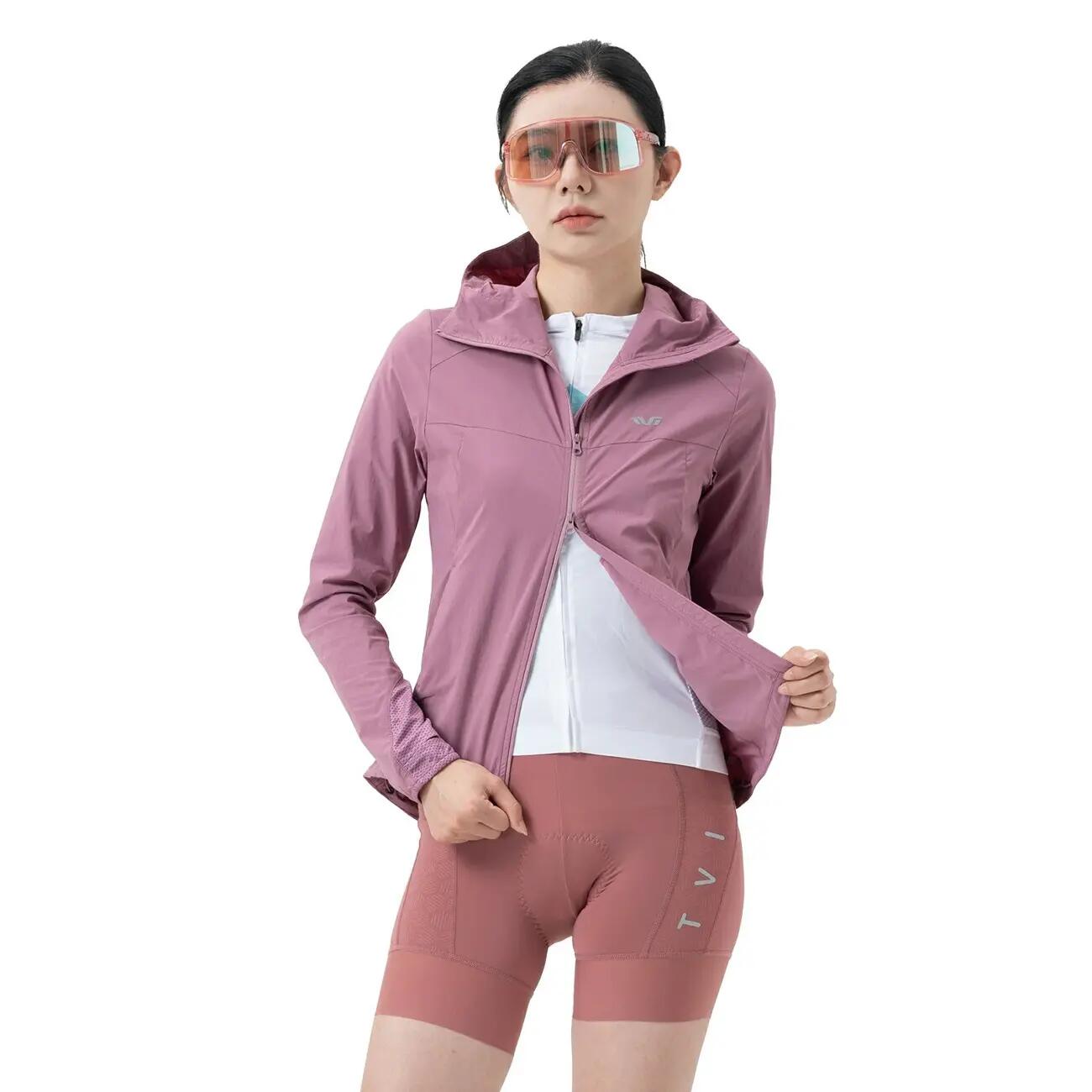 Giacca sportiva da ciclismo con cappuccio e cerniera 2/7