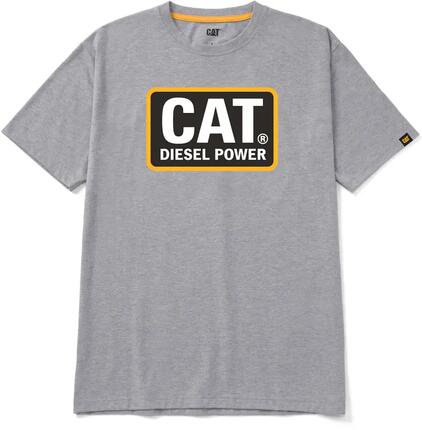 Caterpillar CAT Diesel Power T-shirt homme Grey Yellow XS