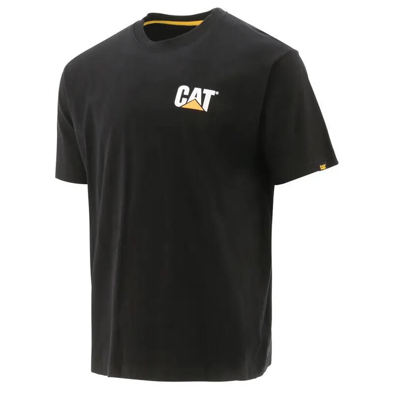 Caterpillar CAT Trademark Tee T-Shirt Homme Noir XS 1/2