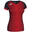 T-shirt manga curta Mulher Joma Supernova preto vermelho