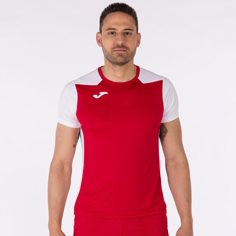 Maillot manches courtes Homme Joma Record ii rouge blanc