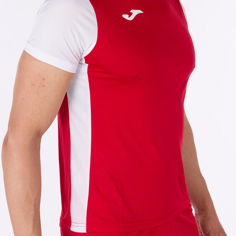 Maillot manches courtes Homme Joma Record ii rouge blanc