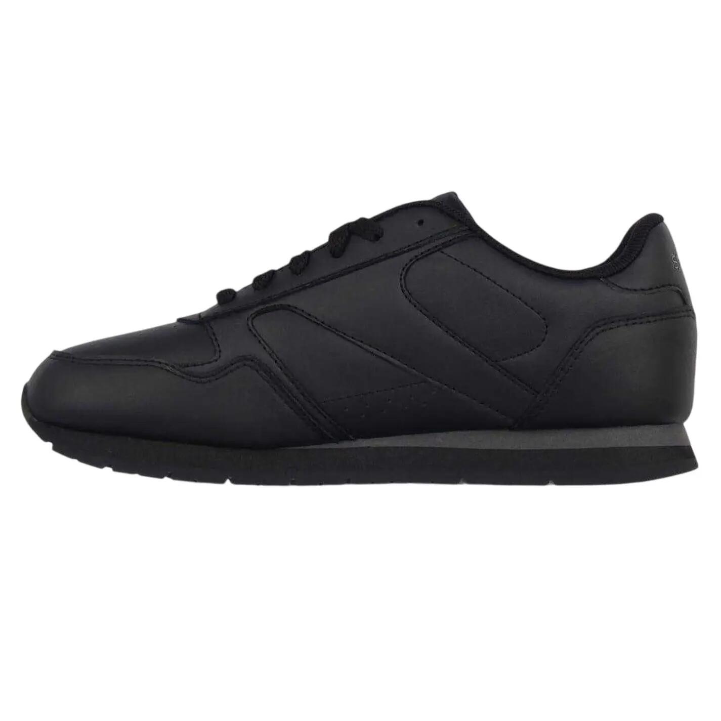 "Classic" Sneaker für , Leder Kinder Schwarz/Holzkohle 3/4