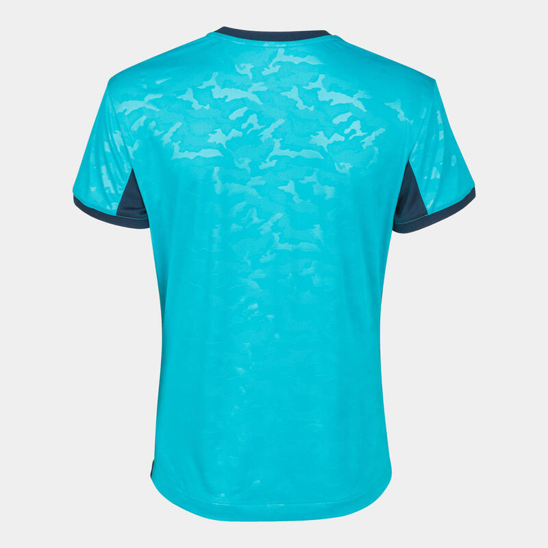 Maillot manches courtes Femme Joma Toletum ii turquoise fluo bleu marine