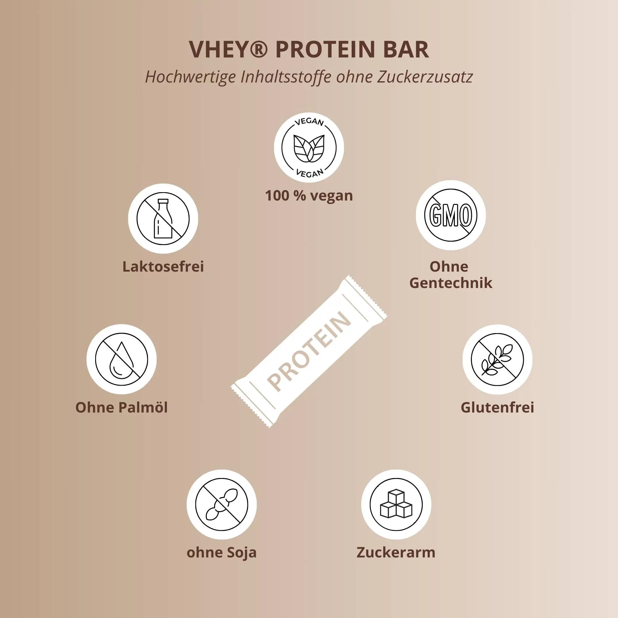 Nutri+ Vhey vegan protein bar, high protein and low sugar, Lebkuchen flavour 3/6