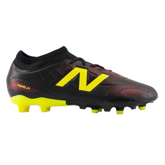 Chaussures De Foot Pour Terrain Ferme TEKELA Enfant (Noir / Jaune)