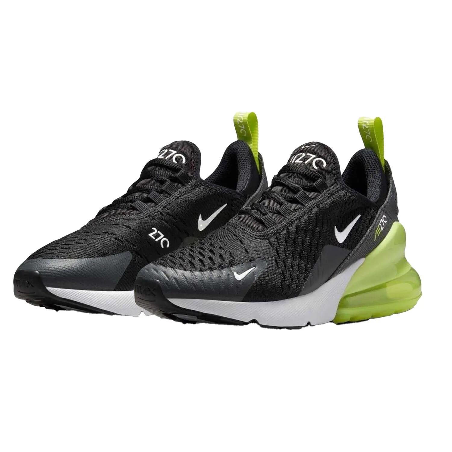 Baskets Motif/style Swoosh AIR MAX REACT Enfant (Noir / Citron) 4/4