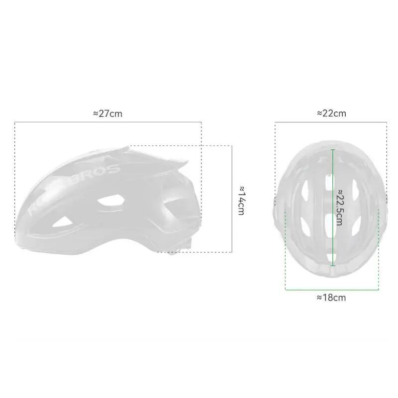 Kask rowerowy dla dorosłych (58-62 cm) czarny lśniący, połysk ionic+ ROCKBROS 5/6