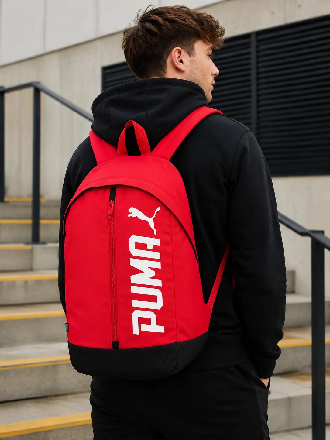 Plecak sportowy na trening wyjazd do szkoły na laptopa czerwony 21L PUMA Pioneer 3/10