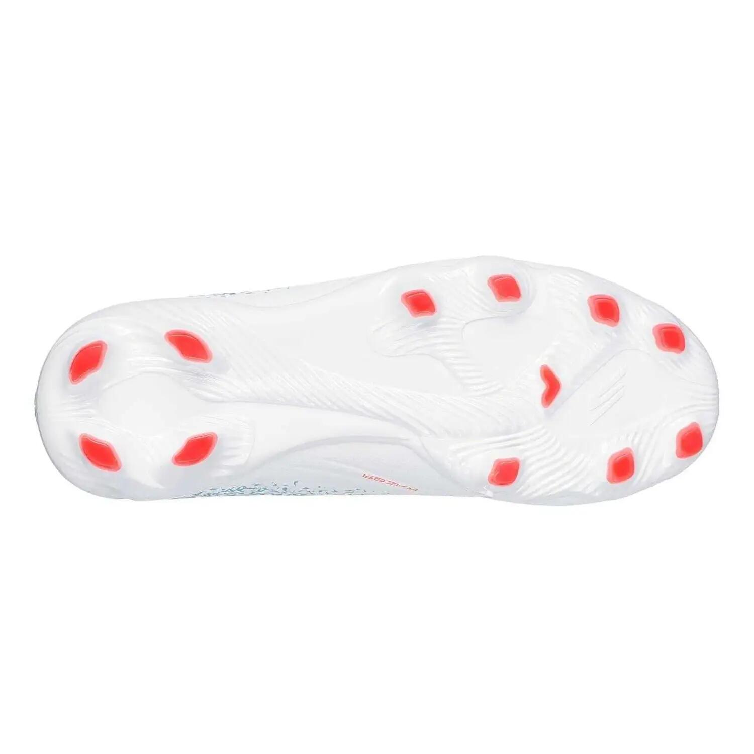 Chaussures De Foot Pour Terrain Ferme RAZOR Enfant (Blanc / Bleu) 4/5