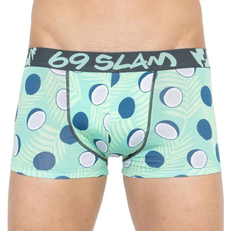 SLAM Pánské boxerky hip bamboo coco blue