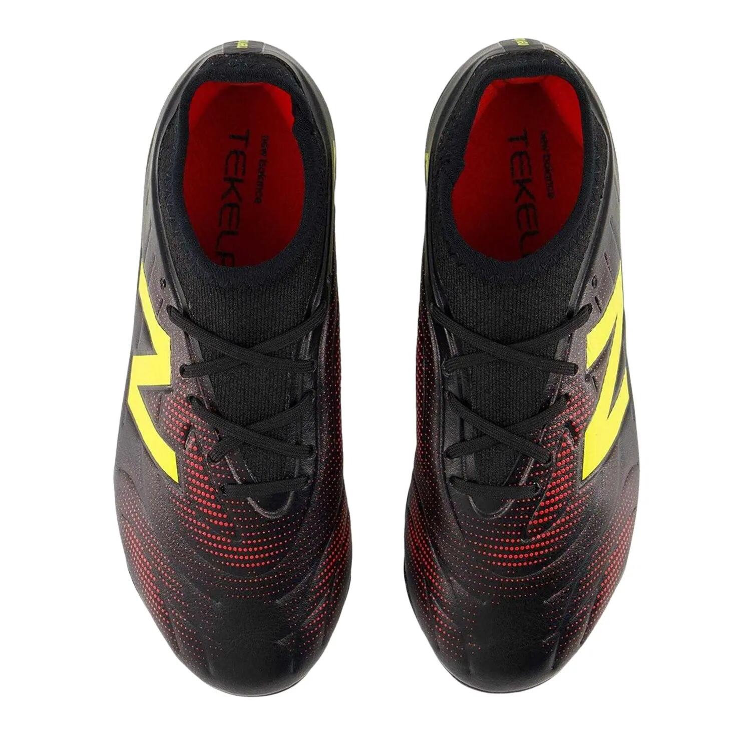 Chaussures De Foot Pour Terrain Ferme TEKELA Enfant (Noir / Jaune) 4/5