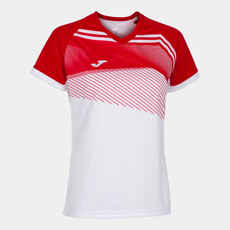 Maillot manches courtes Fille Joma Supernova ii blanc rouge