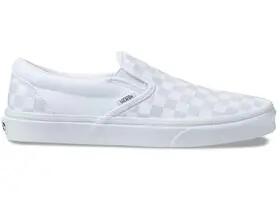 Herren - Walking - Schuhe - Slip-on, Checkerboard - Weiss 3/3
