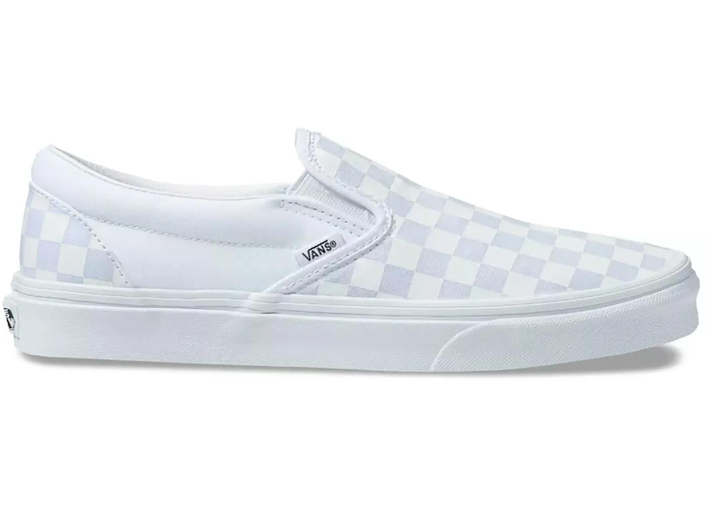 Herren - Walking - Schuhe - Slip-on, Checkerboard - Weiss 2/3