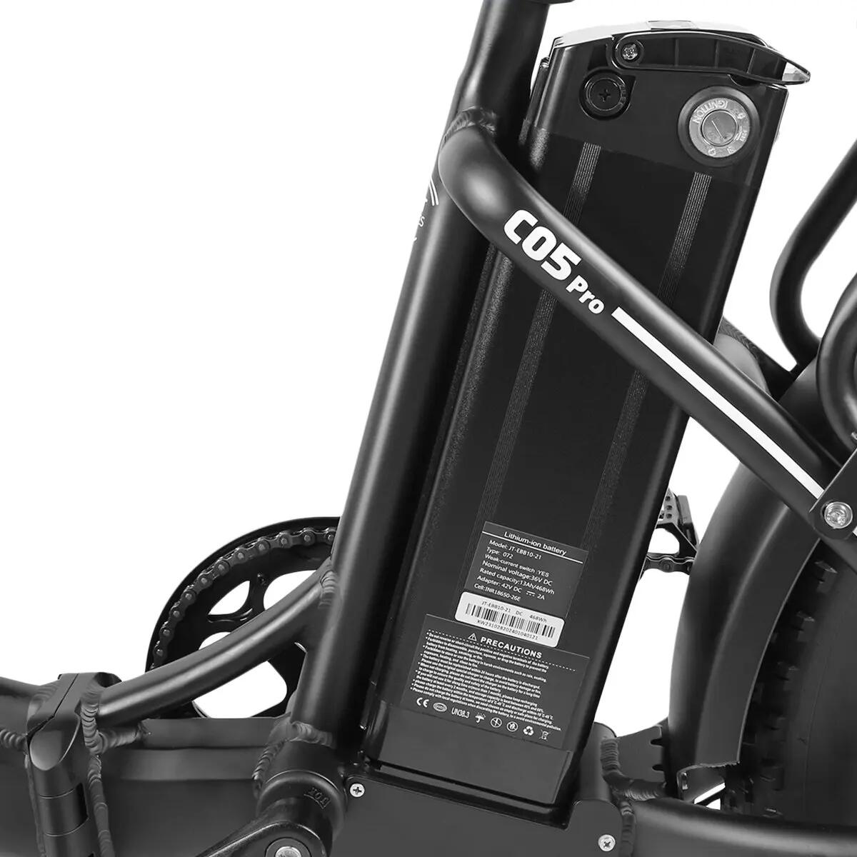 Bicicleta elétrica dobrável SAMEBIKE C05 Pro de 20 polegadas,bateria de 36V 13Ah 4/6