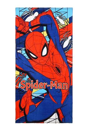 Serviette de bain et de plage Spiderman bleue