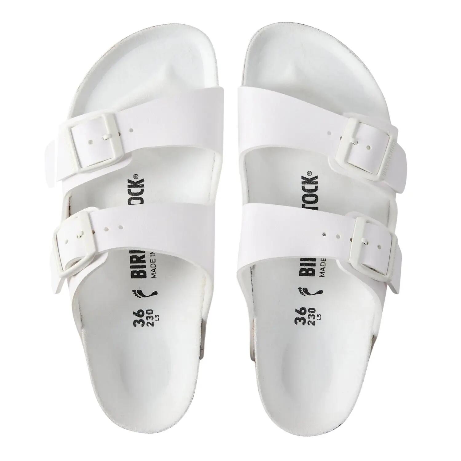 Sandales ARIZONA BIRK FLUR Femme (Triple Blanc) 3/4