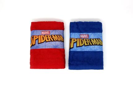 Set mit 2 Spiderman-Schwammhandtüchern