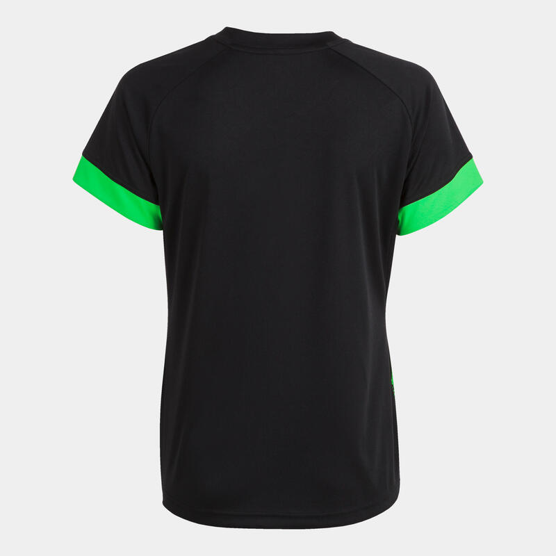 Camiseta manga corta Mujer Joma Supernova iii negro verde flúor