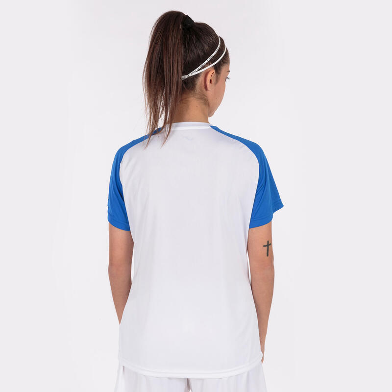 T-shirt manga curta Mulher Joma Academy iv branco azul royal