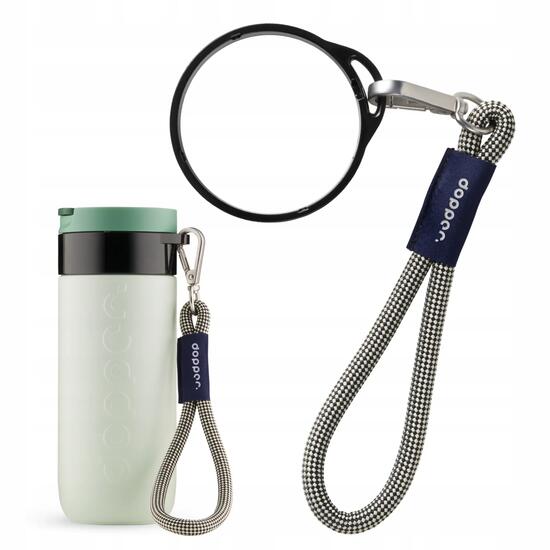 Opaska uchwyt do kubka termicznego Dopper Travel Mug czarny na nadgarstek