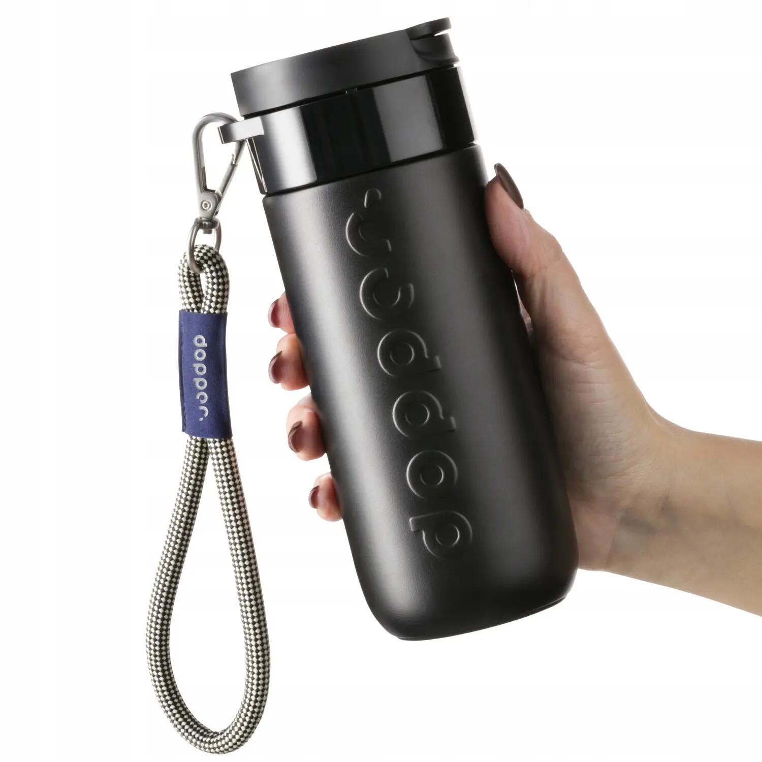 Opaska uchwyt do kubka termicznego Dopper Travel Mug czarny na nadgarstek 5/7