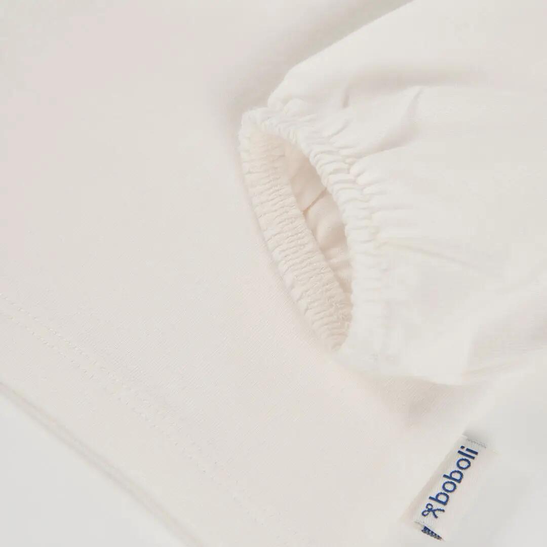 Camiseta punto niña blanca con corazón azul 4/4