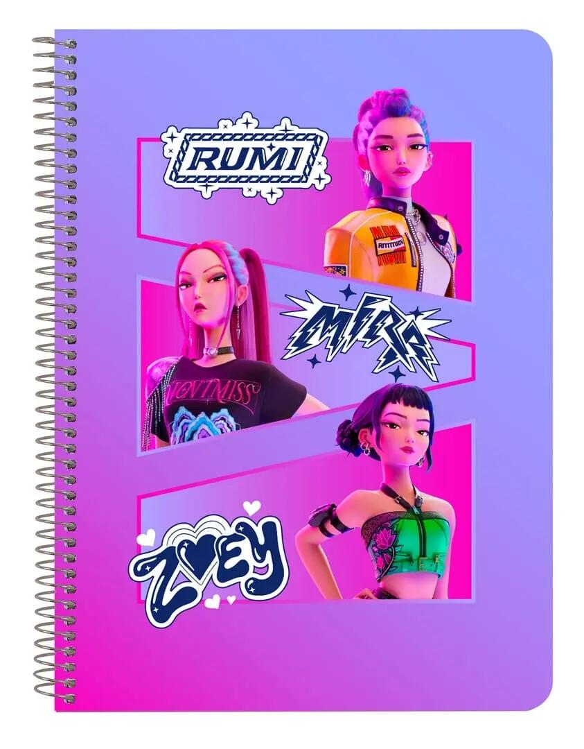 Libreta Cuarto Espiral K-Pop Demon Hunters Stationery Stationery 1/2