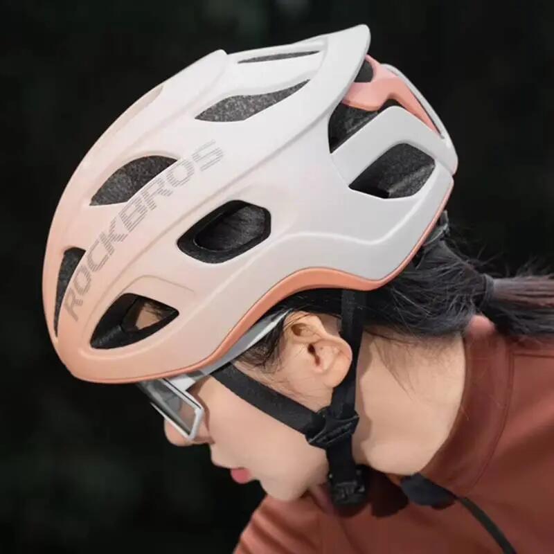 Kask rowerowy dla dorosłych (58-62 cm) brzoskwiniowy, peach mat ionic+ ROCKBROS 3/6