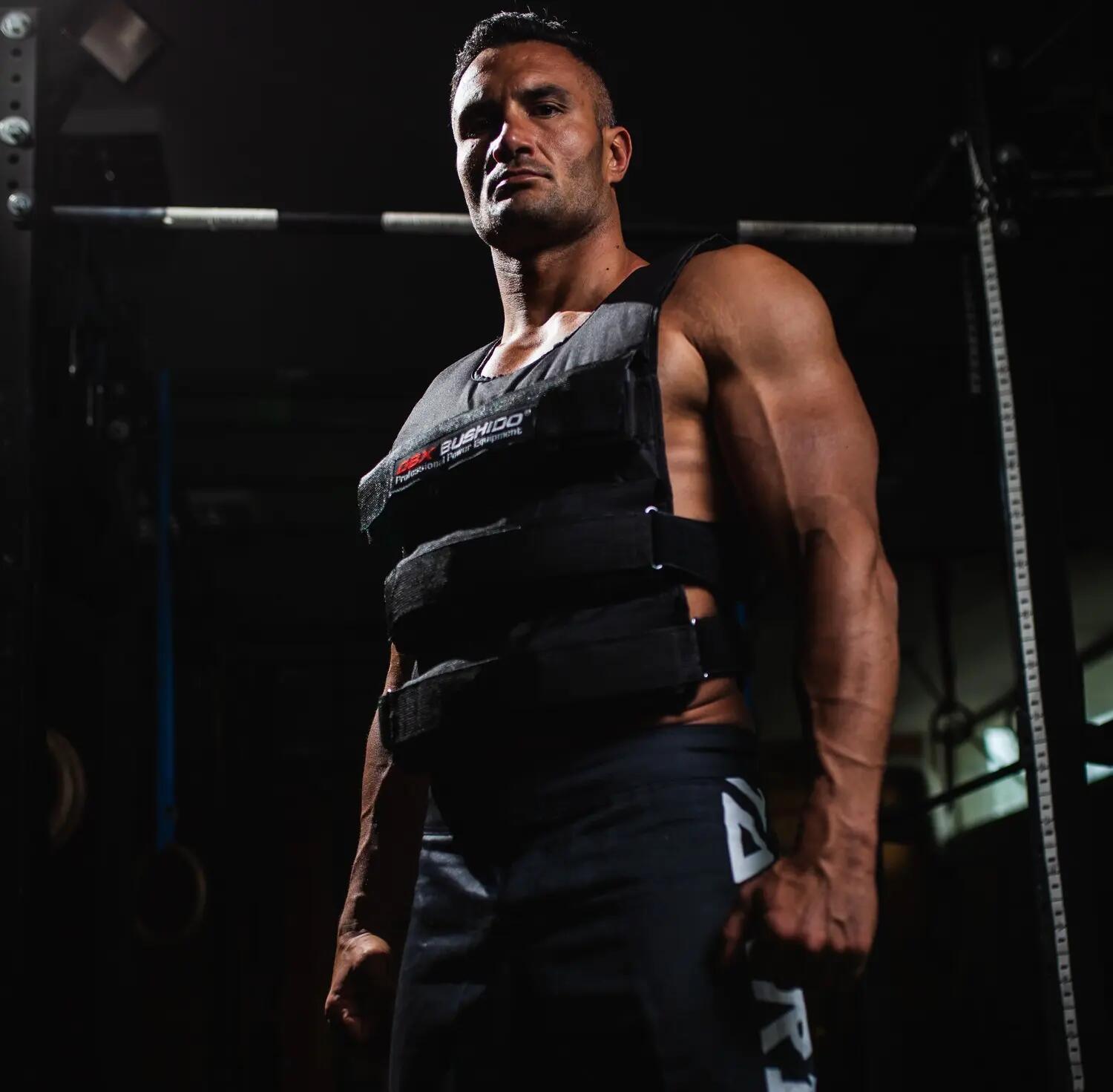 Kamizelka treningowa obciążeniowa z regulacją wagi - 30 kg - DBX Bushido 2/7