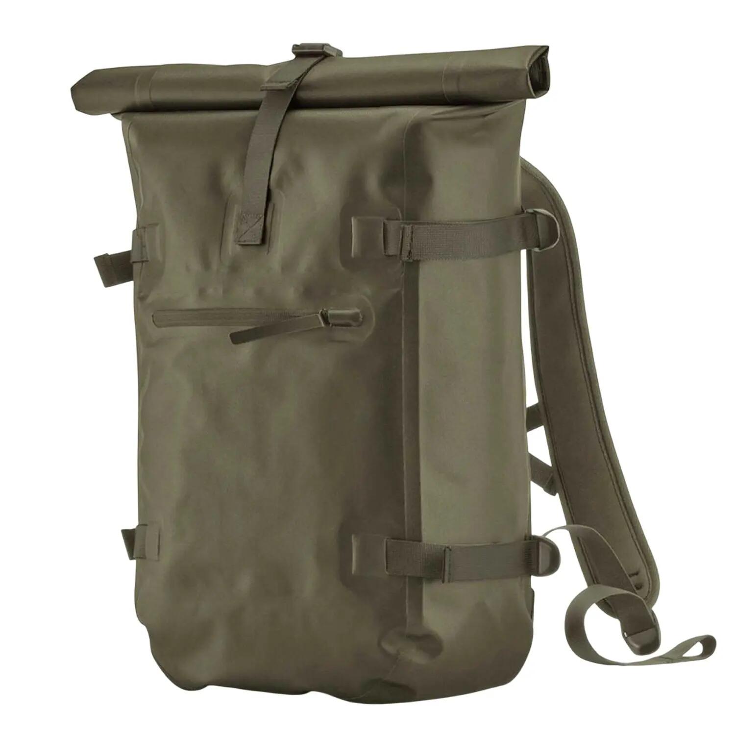 Roll Top Waterproof Backpack (Covert Green) 2/2