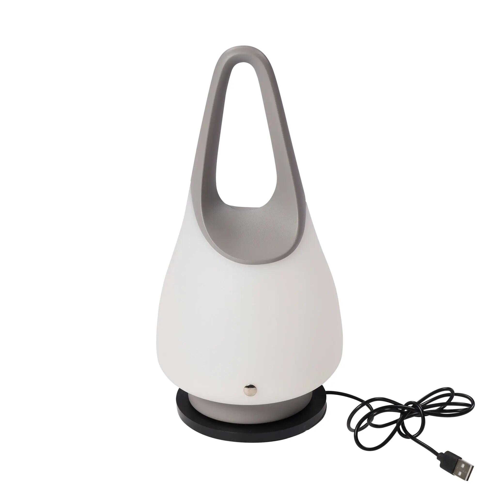 Design Tafellamp dimbaar oplaadbaar Grijs - Human Comfort Aiglun 3/4