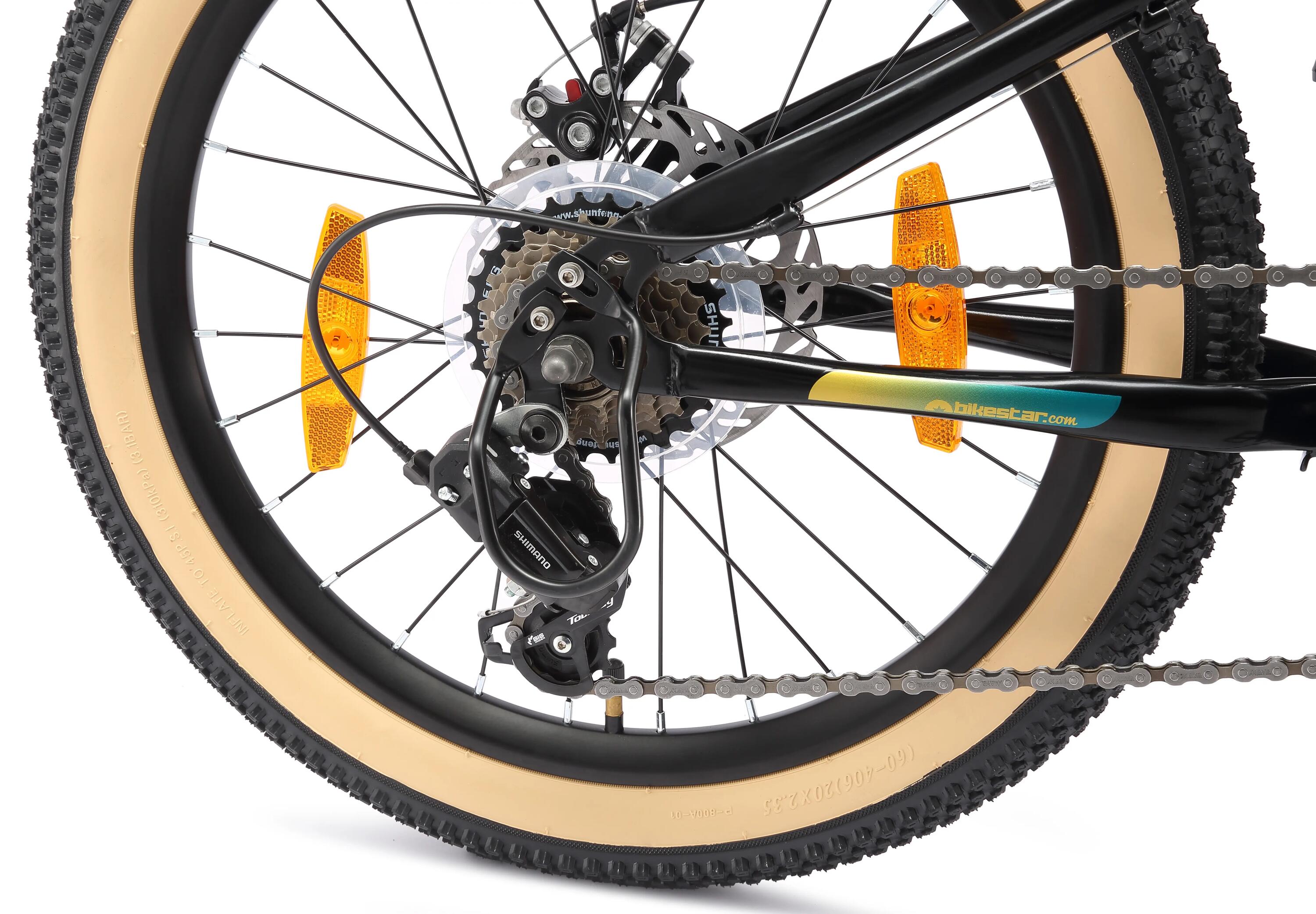 VTT 20" vélo enfant 6 ans, semi-rigide, 7 vitesses, frein à disque 5/7