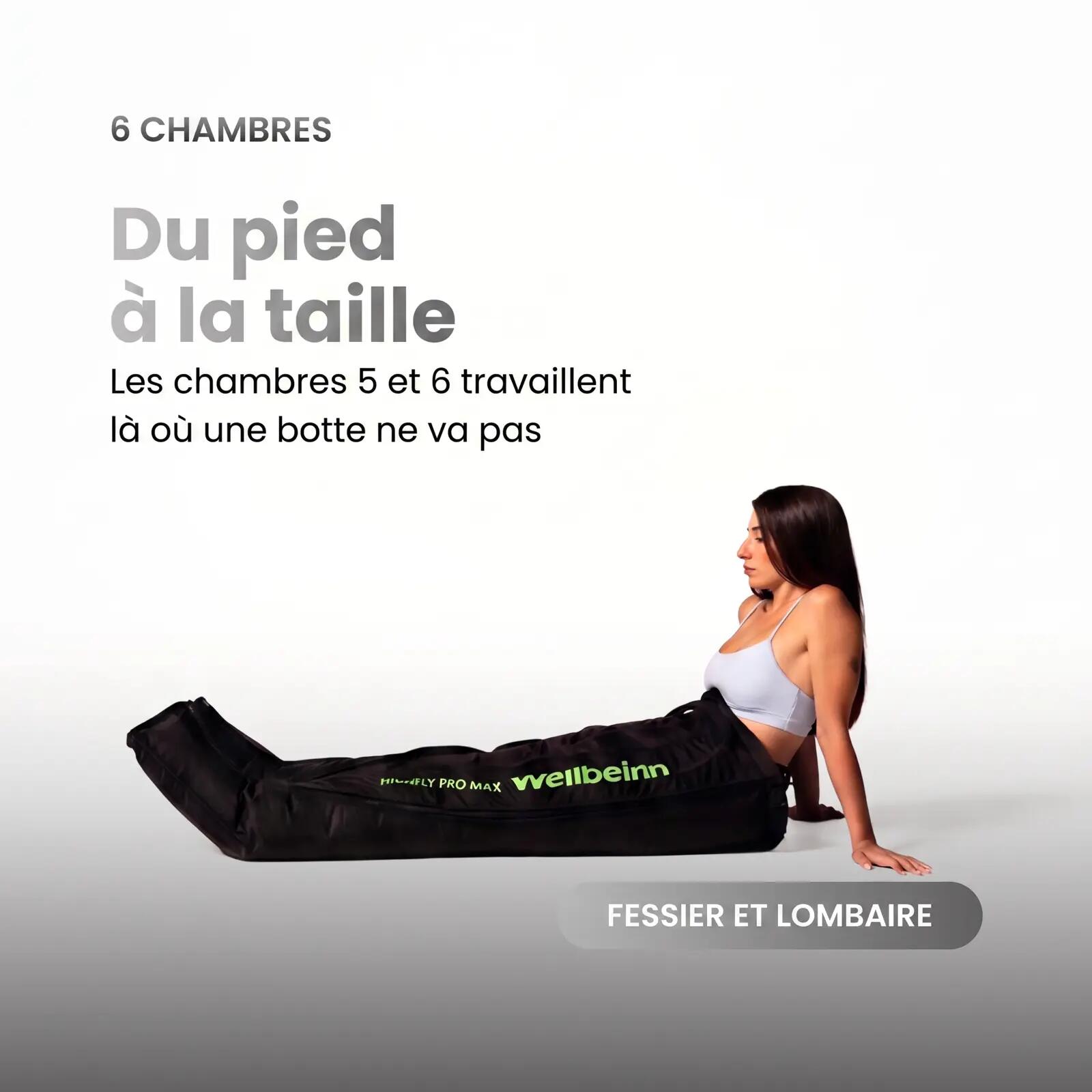 Calças Pressoterapia 6 Câmaras 200 mmHg Anca e Lombar Highfly Pro Max 4/10