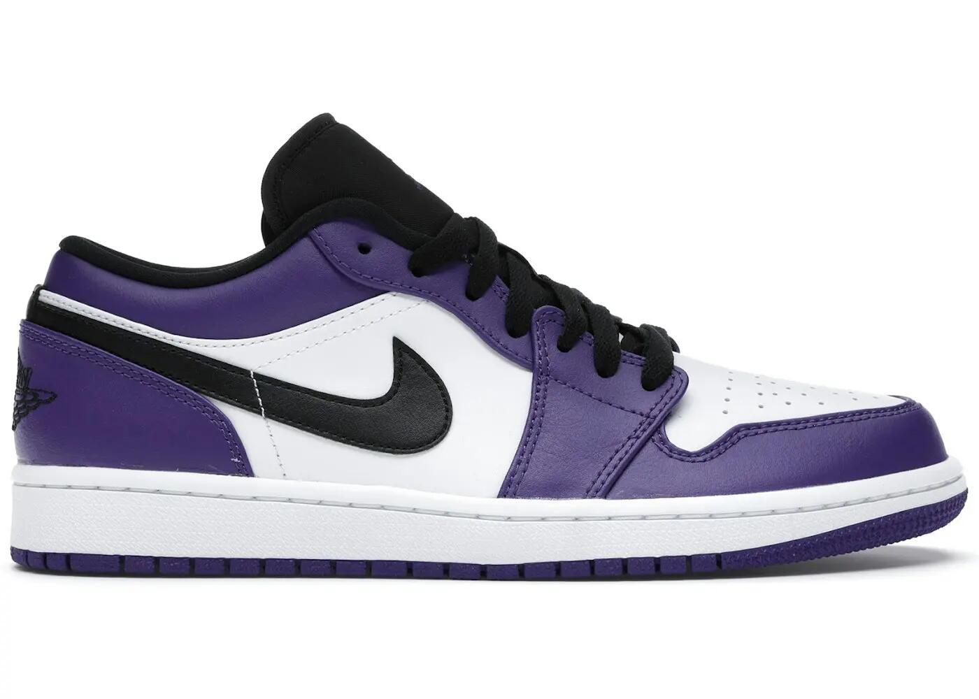 Scarpe - basket - unisex - air jordan 1 low - court purple/black 2/3