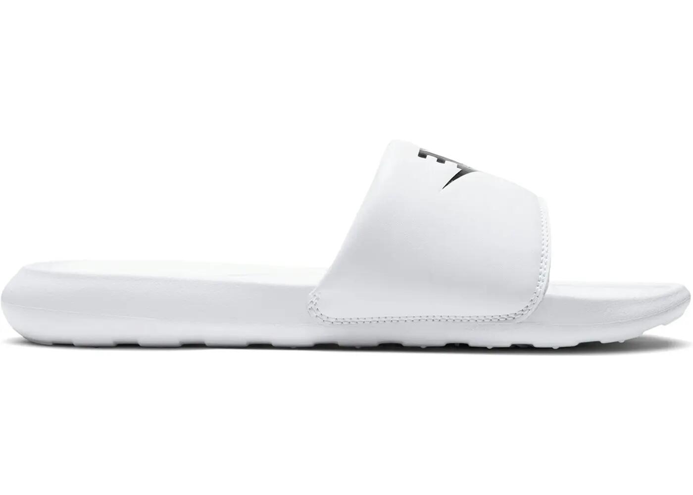 Sandales pour femmes Nike Victori one slide Blanc. 2/3