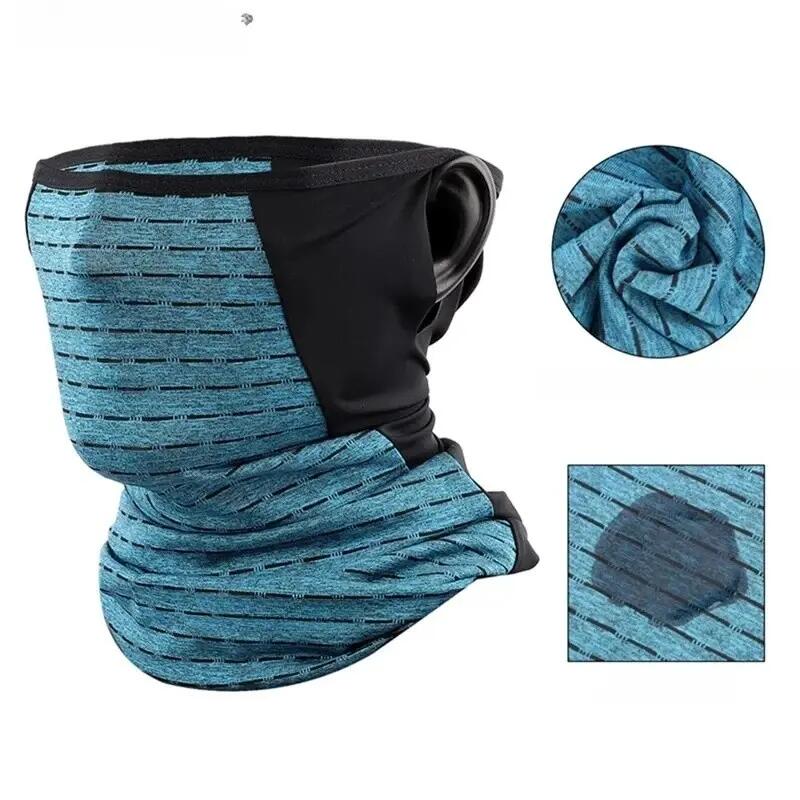 Komin unisex z jedwabiu lodowego ochrona przeciwsłoneczna 3/6