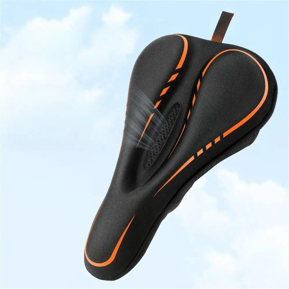 Selle vélo épaisse respirante amortissante avec housse pluie 5/7