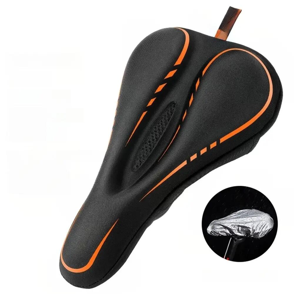 Selle vélo épaisse respirante amortissante avec housse pluie 2/7