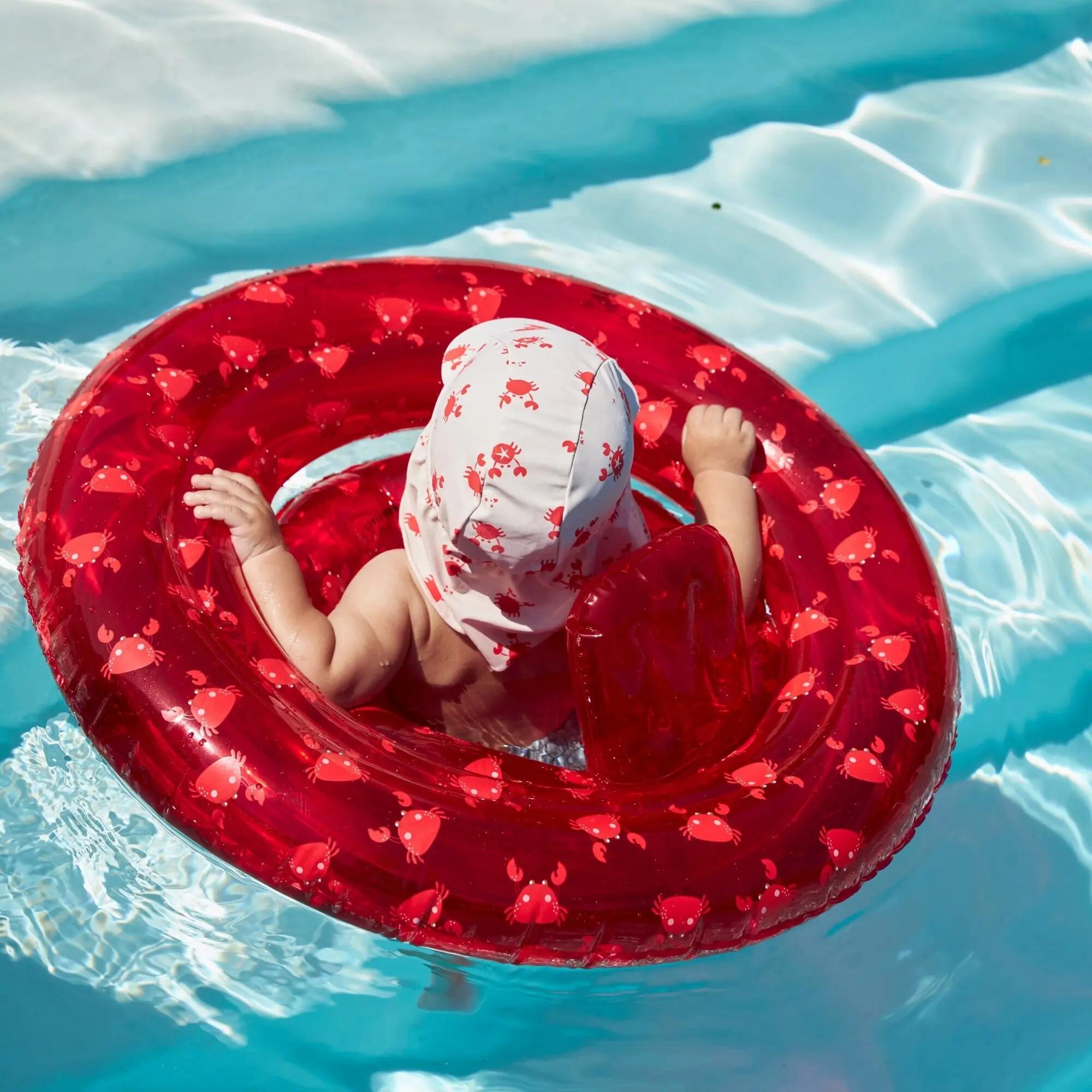 Casquette de soleil - Beige/Rouge - Crabby - 2/4 Ans 4/4
