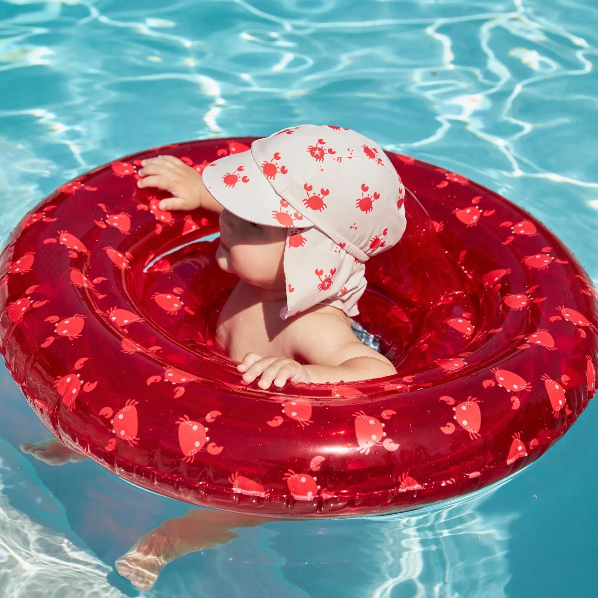 Casquette de soleil - Beige/Rouge - Crabby - 2/4 Ans 2/4