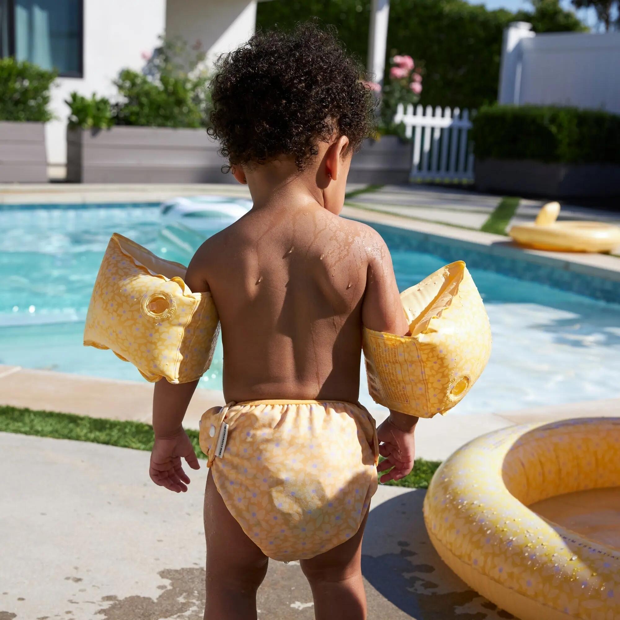 Swim Essentials Cappellino da sole - Giallo - Florish - 1/2 anni 3/4