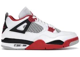 Scarpe - basket - jordan 4 fire red - bianco/nero/rosso 3/4